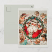 Vintage Kerstmis Briefkaart (Voorkant / Achterkant)