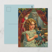 Vintage Kerstmis Briefkaart (Voorkant / Achterkant)