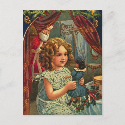 Vintage Kerstmis Briefkaart (Voorkant)