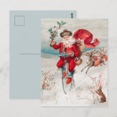 Vintage Kerstmis Briefkaart (Voorkant / Achterkant)
