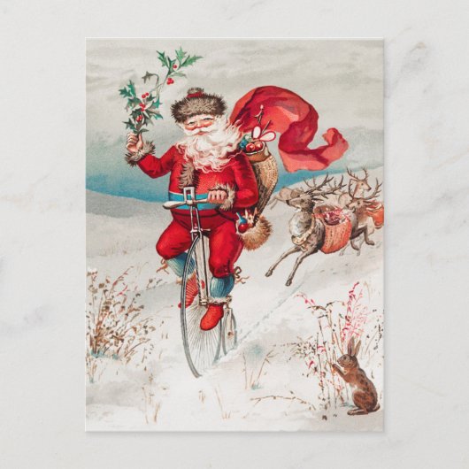 Vintage Kerstmis Briefkaart (Voorkant)