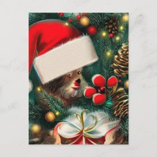 Vintage Kerstmis Briefkaart (Voorkant)