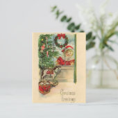 Vintage Kerstmis Briefkaart (Staand voorkant)