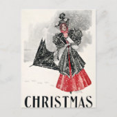 Vintage Kerstmis Briefkaart (Voorkant)