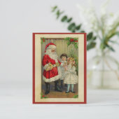 Vintage Kerstmis Briefkaart (Staand voorkant)