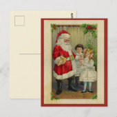 Vintage Kerstmis Briefkaart (Voorkant / Achterkant)