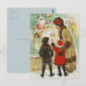 Vintage Kerstmis Briefkaart (Voorkant / Achterkant)
