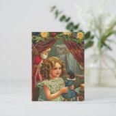 Vintage Kerstmis Briefkaart (Staand voorkant)