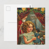 Vintage Kerstmis Briefkaart (Voorkant / Achterkant)