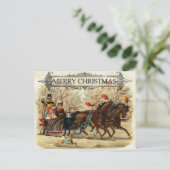 Vintage Kerstmis Briefkaart (Staand voorkant)