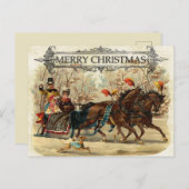 Vintage Kerstmis Briefkaart (Voorkant / Achterkant)