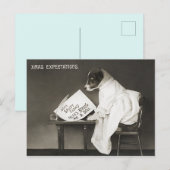 Vintage Kerstmis Briefkaart (Voorkant / Achterkant)