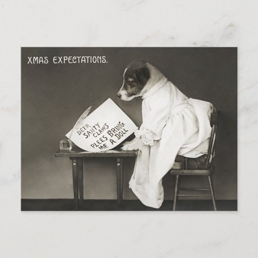 Vintage Kerstmis Briefkaart (Voorkant)