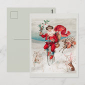 Vintage Kerstmis Briefkaart (Voorkant / Achterkant)