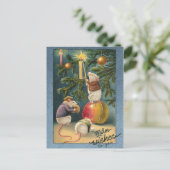 Vintage Kerstmis Briefkaart (Staand voorkant)