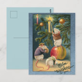Vintage Kerstmis Briefkaart (Voorkant / Achterkant)