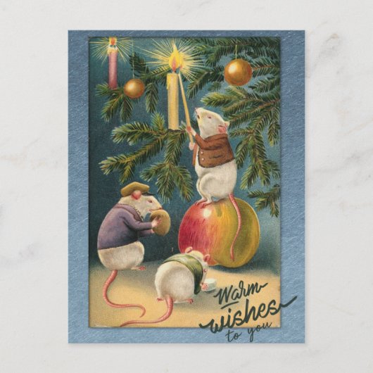 Vintage Kerstmis Briefkaart (Voorkant)