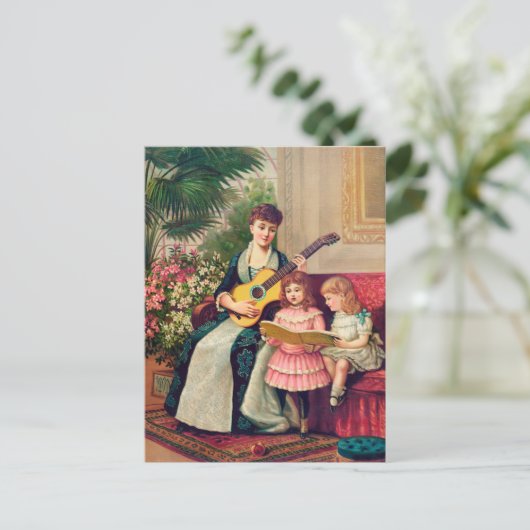 Vintage Kerstmis Briefkaart (Staand voorkant)