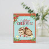 Vintage Kerstmis Briefkaart (Staand voorkant)