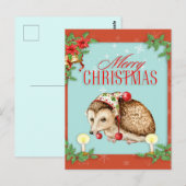 Vintage Kerstmis Briefkaart (Voorkant / Achterkant)