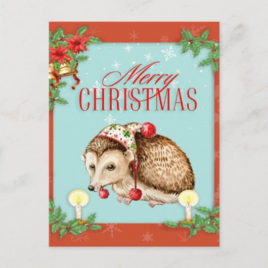 Vintage Kerstmis Briefkaart (Voorkant)