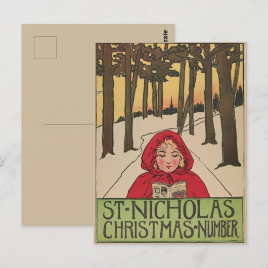 Vintage Kerstmis Briefkaart (Voorkant / Achterkant)