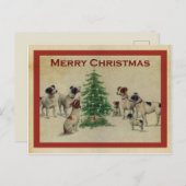 Vintage Kerstmis Briefkaart (Voorkant / Achterkant)