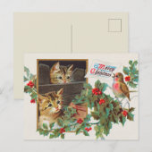 Vintage Kerstmis Briefkaart (Voorkant / Achterkant)