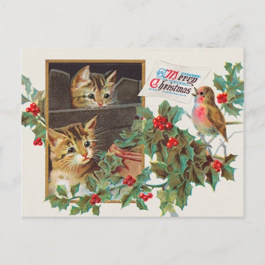 Vintage Kerstmis Briefkaart (Voorkant)