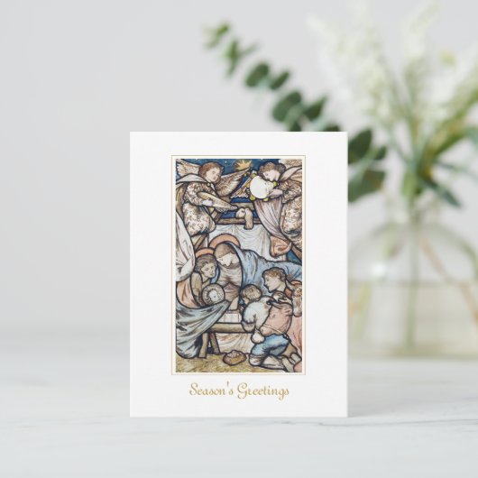 Vintage kerstmis briefkaart (Staand voorkant)