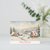 Vintage Kerstmis Briefkaart (Staand voorkant)