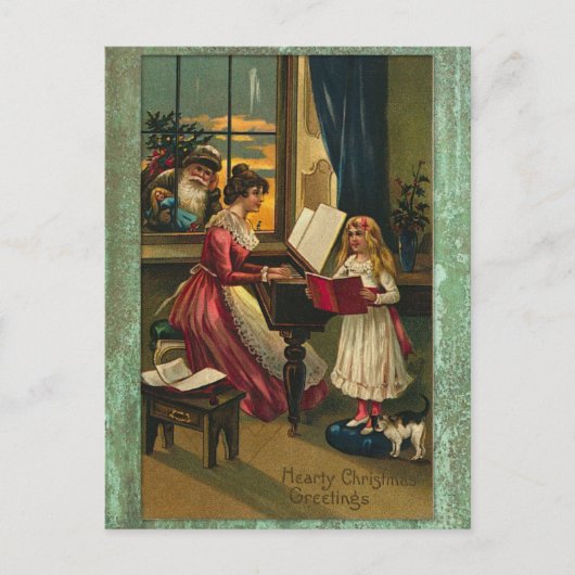 Vintage Kerstmis Briefkaart (Voorkant)