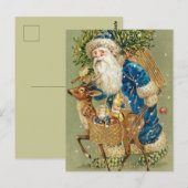 Vintage Kerstmis Briefkaart (Voorkant / Achterkant)
