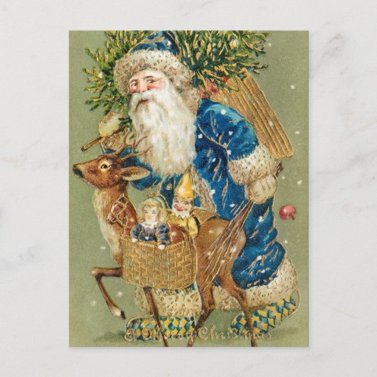 Vintage Kerstmis Briefkaart (Voorkant)