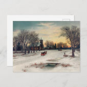 Vintage Kerstmis Briefkaart (Voorkant / Achterkant)