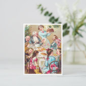 Vintage Kerstmis Briefkaart (Staand voorkant)
