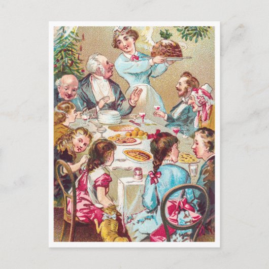 Vintage Kerstmis Briefkaart (Voorkant)