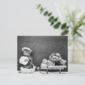 Vintage Kerstmis Briefkaart (Staand voorkant)