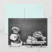 Vintage Kerstmis Briefkaart (Voorkant / Achterkant)