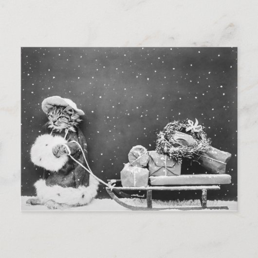 Vintage Kerstmis Briefkaart (Voorkant)