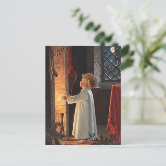 Vintage Kerstmis Briefkaart (Staand voorkant)