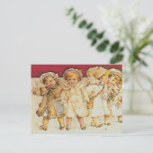 Vintage Kerstmis-Briefkaart Feestdagenkaart (Staand voorkant)