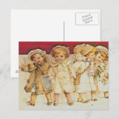 Vintage Kerstmis-Briefkaart Feestdagenkaart (Voorkant / Achterkant)