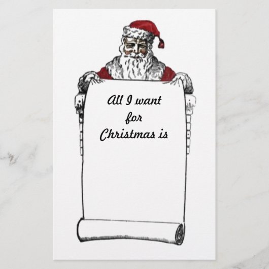 Vintage Kerstmis Briefpapier (Voorkant)