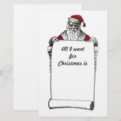 Vintage Kerstmis Briefpapier (Voorkant / Achterkant)