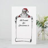 Vintage Kerstmis Briefpapier (Staand voorkant)