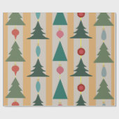 Vintage Kerstmis Cadeaupapier (Vlak)