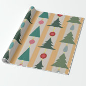 Vintage Kerstmis Cadeaupapier (Uitgerold)