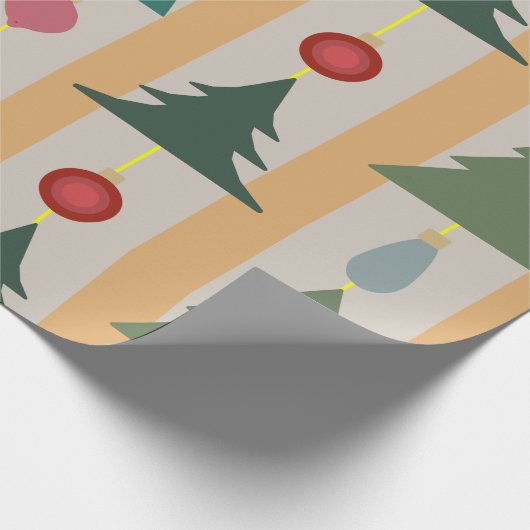 Vintage Kerstmis Cadeaupapier (Hoek)