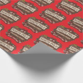 Vintage Kerstmis Cadeaupapier (Hoek)